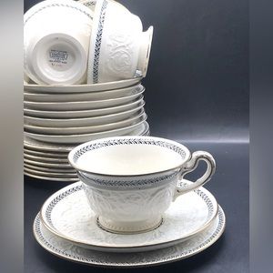 Wedgewood “Patrician” GL5321, Made in England. Listing Price is Per Teacup Trio